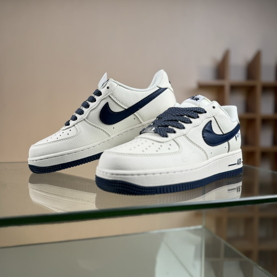 Nike Air Force 1'07 Low 耐克压纹 米白深蓝树纹 空军一号低帮休闲板鞋 SM6668-122