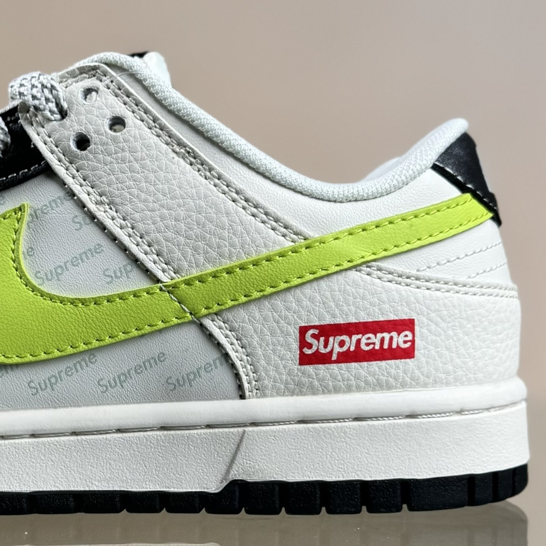 Nike SB Dunk Low Supreme联名 荧光绿勾 周年高端定制 低帮休闲板鞋 XS6089-625