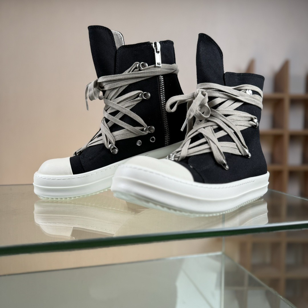520 RO / Rick Owens 瑞克·欧文斯 DRKSHDW 款式 大匡威[西瓜]头/细鞋带/疯狂绑带/帆布款/高帮