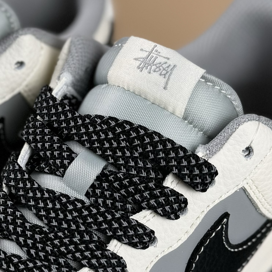 Nike Air Force 1'07 Low 斯图西联名 米黑灰拼接 空军一号低帮休闲板鞋 JS8028-017