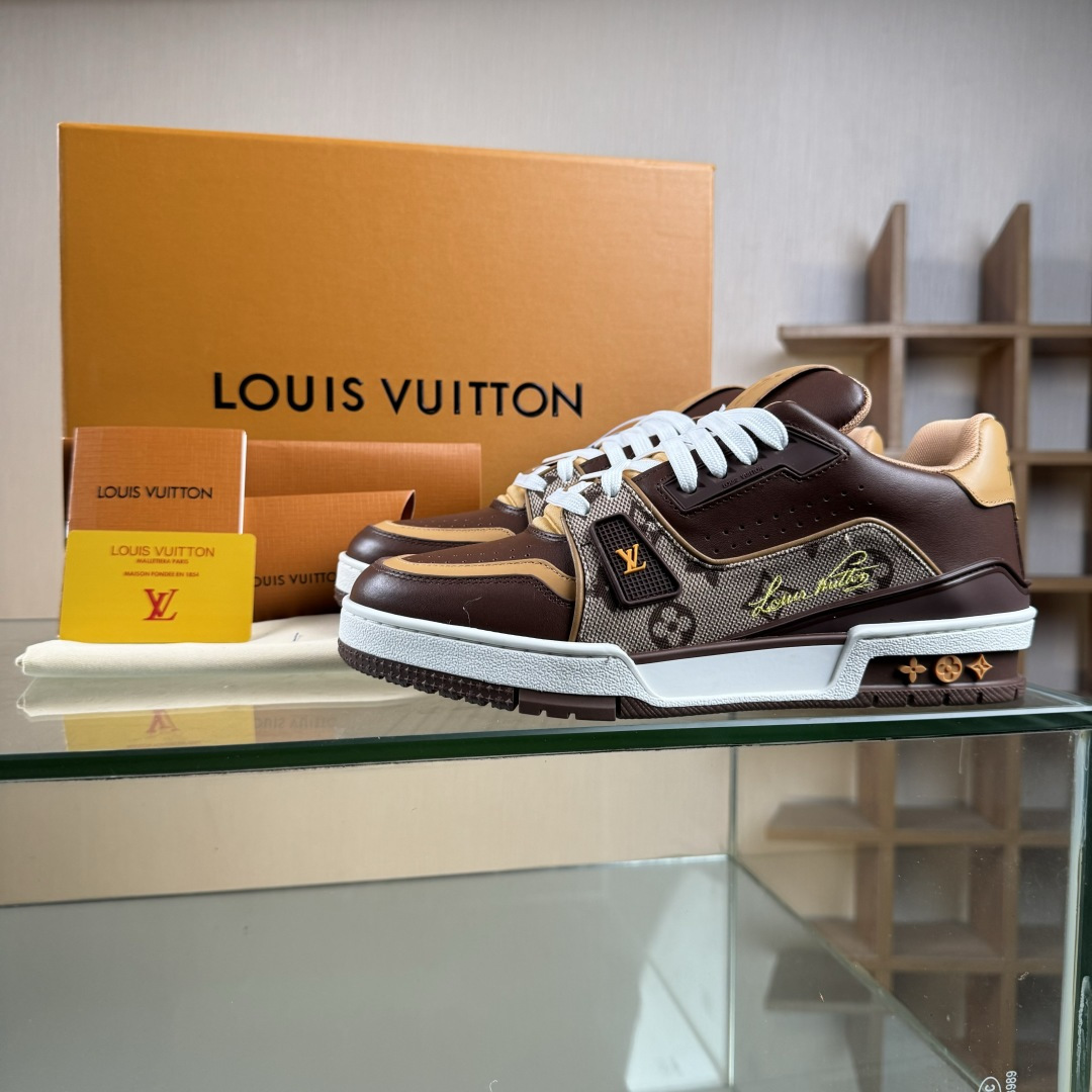450 LV 2026新款牛仔trainer 顶级品质 Louis Vuiton·路易威登 新款 LV Trainer系列板鞋篮球鞋休闲运动鞋