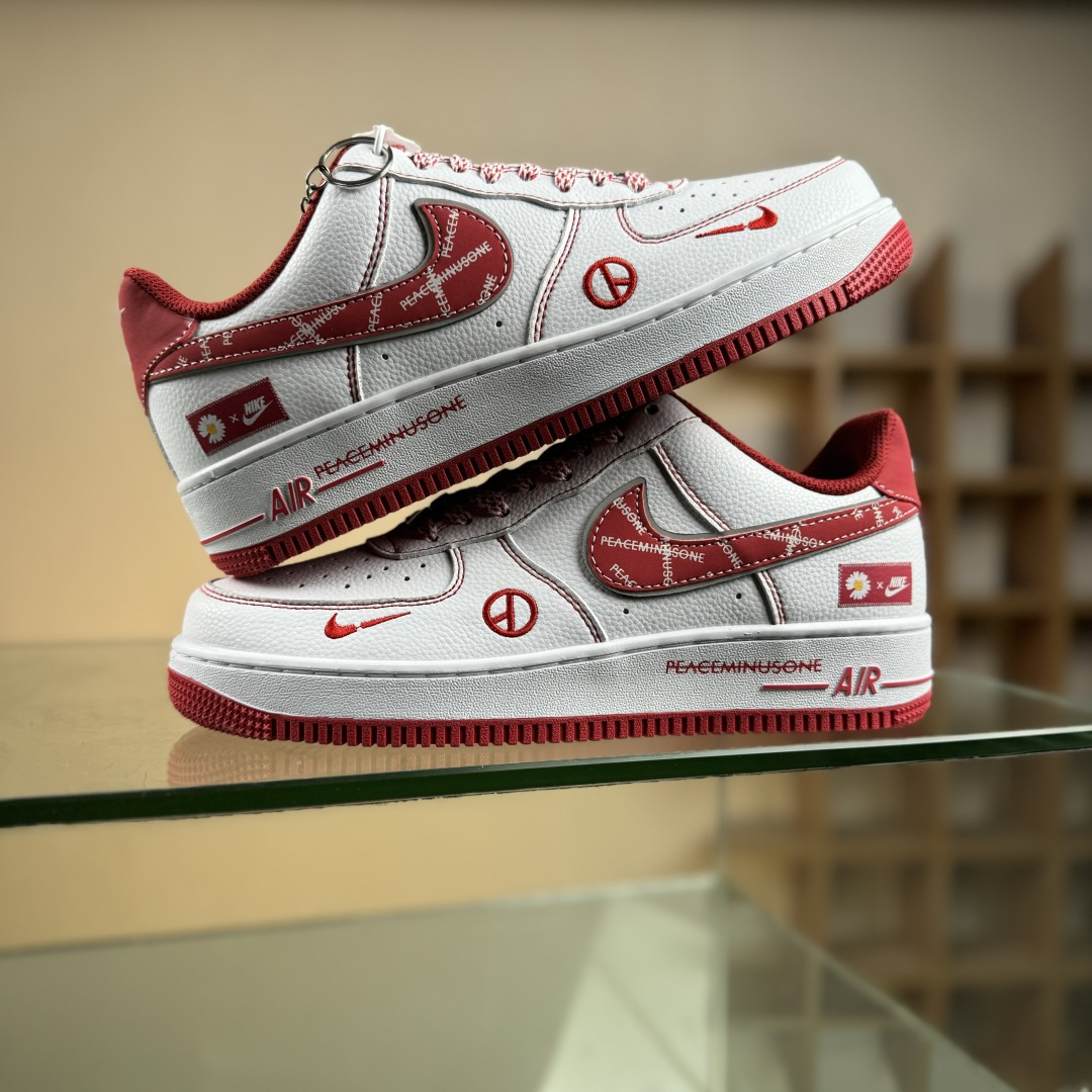 Nike Air Force 1'07 Low 权志龙联名 白玫红 空军一号低帮休闲板鞋 HV5999-008