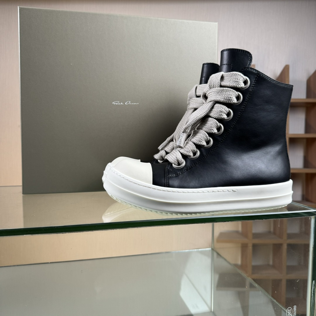 550 RO / Rick Owens DRKSHDW 瑞克·欧文斯圆头系带 轻便 高帮牛皮鞋 副线