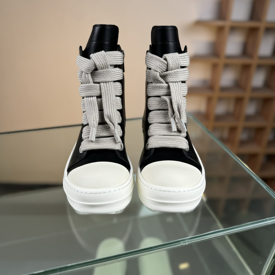 550 RO / Rick Owens DRKSHDW 瑞克·欧文斯圆头系带 轻便 高帮牛皮鞋 副线
