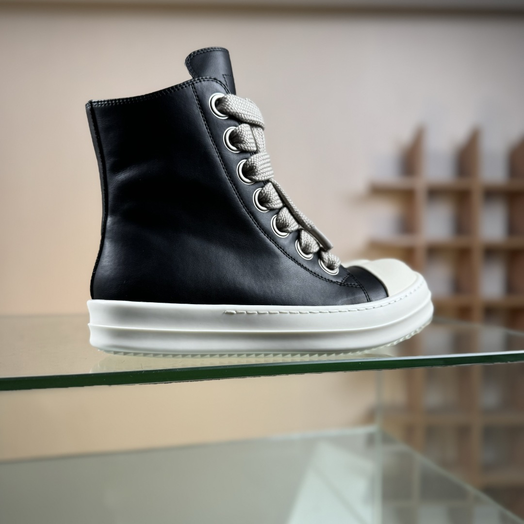550 RO / Rick Owens DRKSHDW 瑞克·欧文斯圆头系带 轻便 高帮牛皮鞋 副线