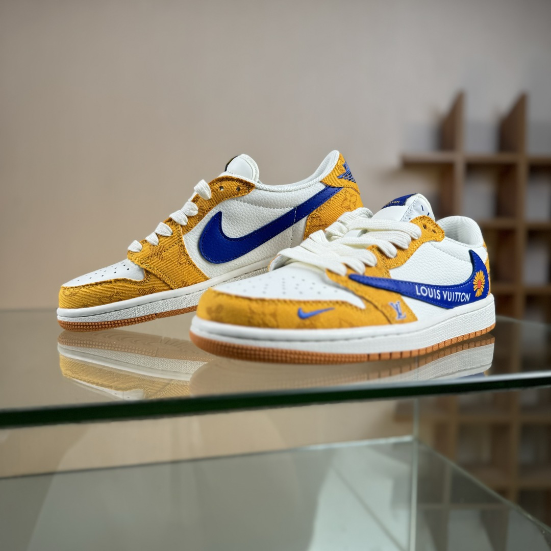 Travis Scott x Fragment Design x Air Jordan 1 Low OG SP AJ1 乔1联名 黄蓝小雏菊 低帮文化休闲板鞋 DZ2688-001-莆田鞋,莆田鞋货源,高仿鞋,高仿鞋货源,安福档口,莆田高仿鞋,莆田鞋批发,高仿鞋批发,莆田高仿运动鞋,高仿运动鞋,莆田运动鞋 Travis Scott x Fragment Design x Air Jordan 1 Low OG SP AJ1 乔1联名 黄蓝小雏菊 低帮文化休闲板鞋 DZ2688-001