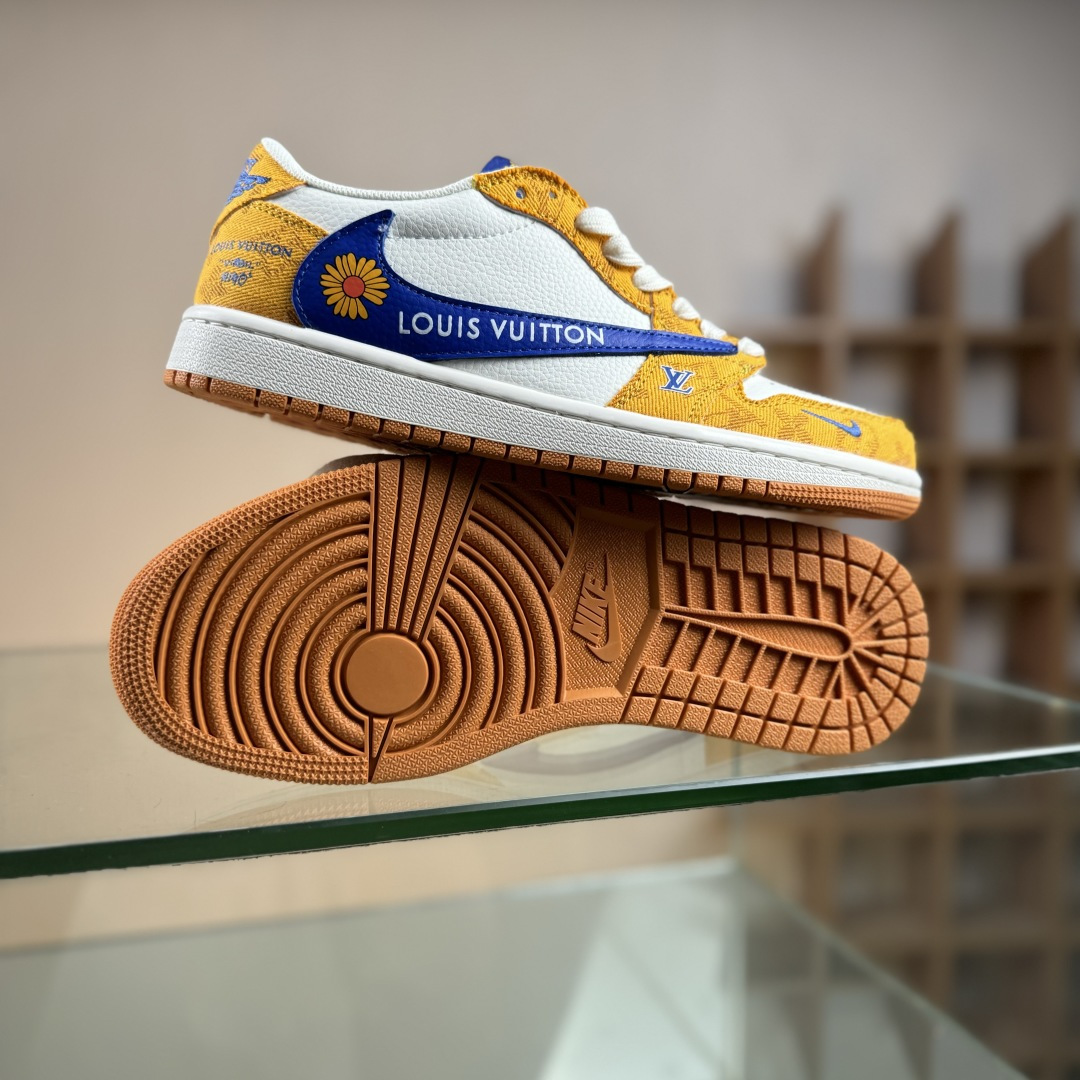 Travis Scott x Fragment Design x Air Jordan 1 Low OG SP AJ1 乔1联名 黄蓝小雏菊 低帮文化休闲板鞋 DZ2688-001-莆田鞋,莆田鞋货源,高仿鞋,高仿鞋货源,安福档口,莆田高仿鞋,莆田鞋批发,高仿鞋批发,莆田高仿运动鞋,高仿运动鞋,莆田运动鞋 Travis Scott x Fragment Design x Air Jordan 1 Low OG SP AJ1 乔1联名 黄蓝小雏菊 低帮文化休闲板鞋 DZ2688-001