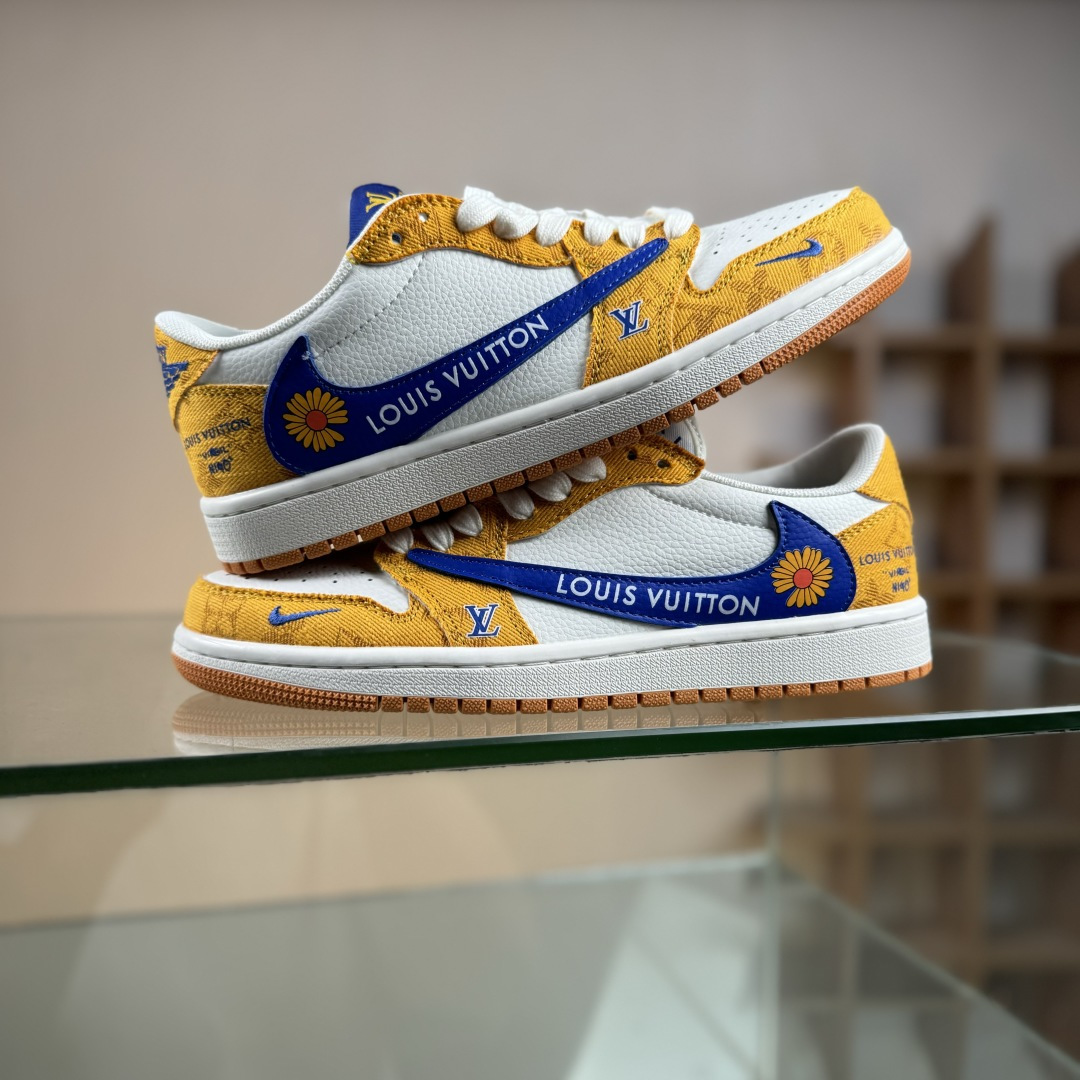 Travis Scott x Fragment Design x Air Jordan 1 Low OG SP AJ1 乔1联名 黄蓝小雏菊 低帮文化休闲板鞋 DZ2688-001-莆田鞋,莆田鞋货源,高仿鞋,高仿鞋货源,安福档口,莆田高仿鞋,莆田鞋批发,高仿鞋批发,莆田高仿运动鞋,高仿运动鞋,莆田运动鞋 Travis Scott x Fragment Design x Air Jordan 1 Low OG SP AJ1 乔1联名 黄蓝小雏菊 低帮文化休闲板鞋 DZ2688-001