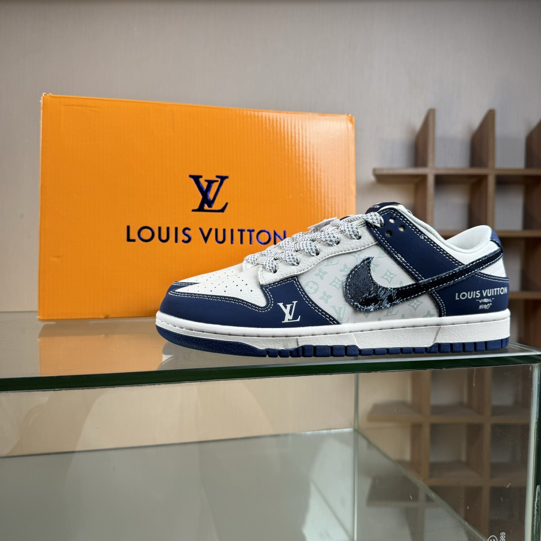 Nike SB Dunk Low LV联名 做旧牛仔勾 周年高端定制 低帮休闲板鞋 XS6089-631