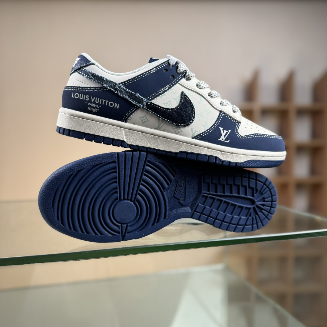 Nike SB Dunk Low LV联名 做旧牛仔勾 周年高端定制 低帮休闲板鞋 XS6089-631