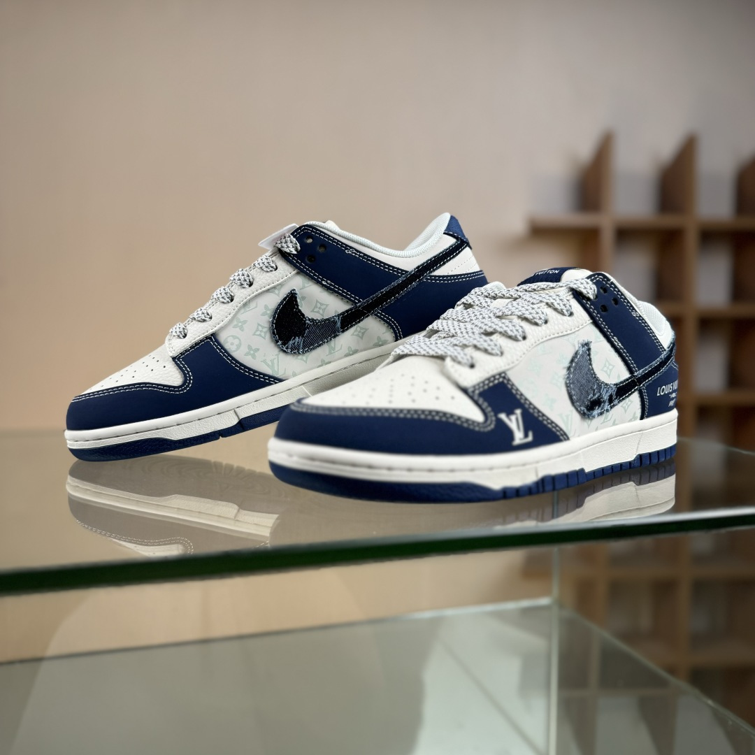 Nike SB Dunk Low LV联名 做旧牛仔勾 周年高端定制 低帮休闲板鞋 XS6089-631