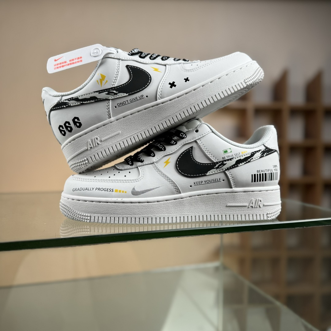 NIke Air Force 1 '07 Low “白黑条形码”空军一号 低帮 运动鞋 JP8028-072