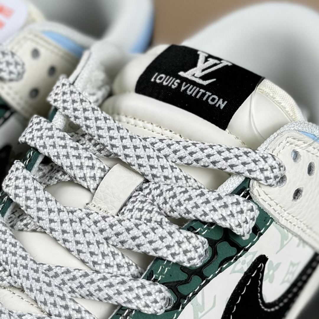 Nike SB Dunk Low“LV联名——黑勾黑底印花” 周年高端定制 低帮休闲板鞋 XS6089-626