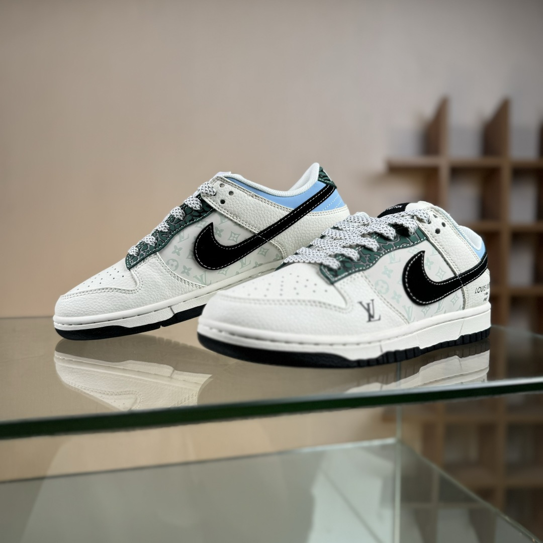 Nike SB Dunk Low“LV联名——黑勾黑底印花” 周年高端定制 低帮休闲板鞋 XS6089-626