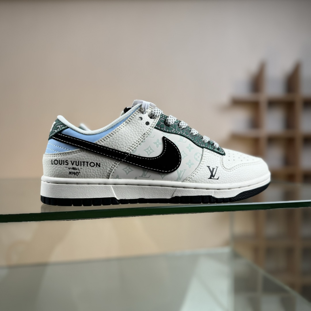 Nike SB Dunk Low“LV联名——黑勾黑底印花” 周年高端定制 低帮休闲板鞋 XS6089-626