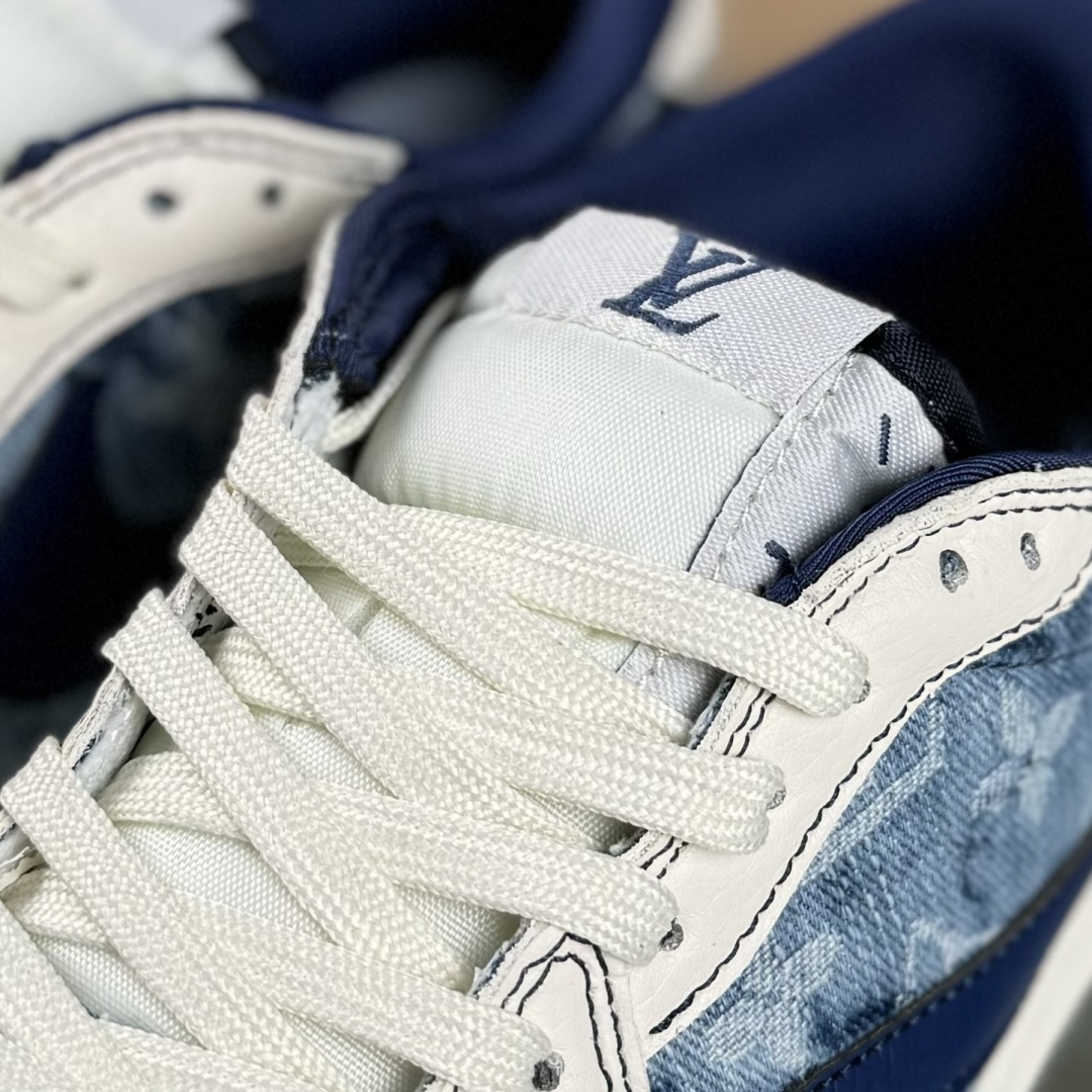 Travis Scott x Jordan 1 Low LV联名-白蓝牛仔 倒勾低帮休闲版本 Ld2028-046