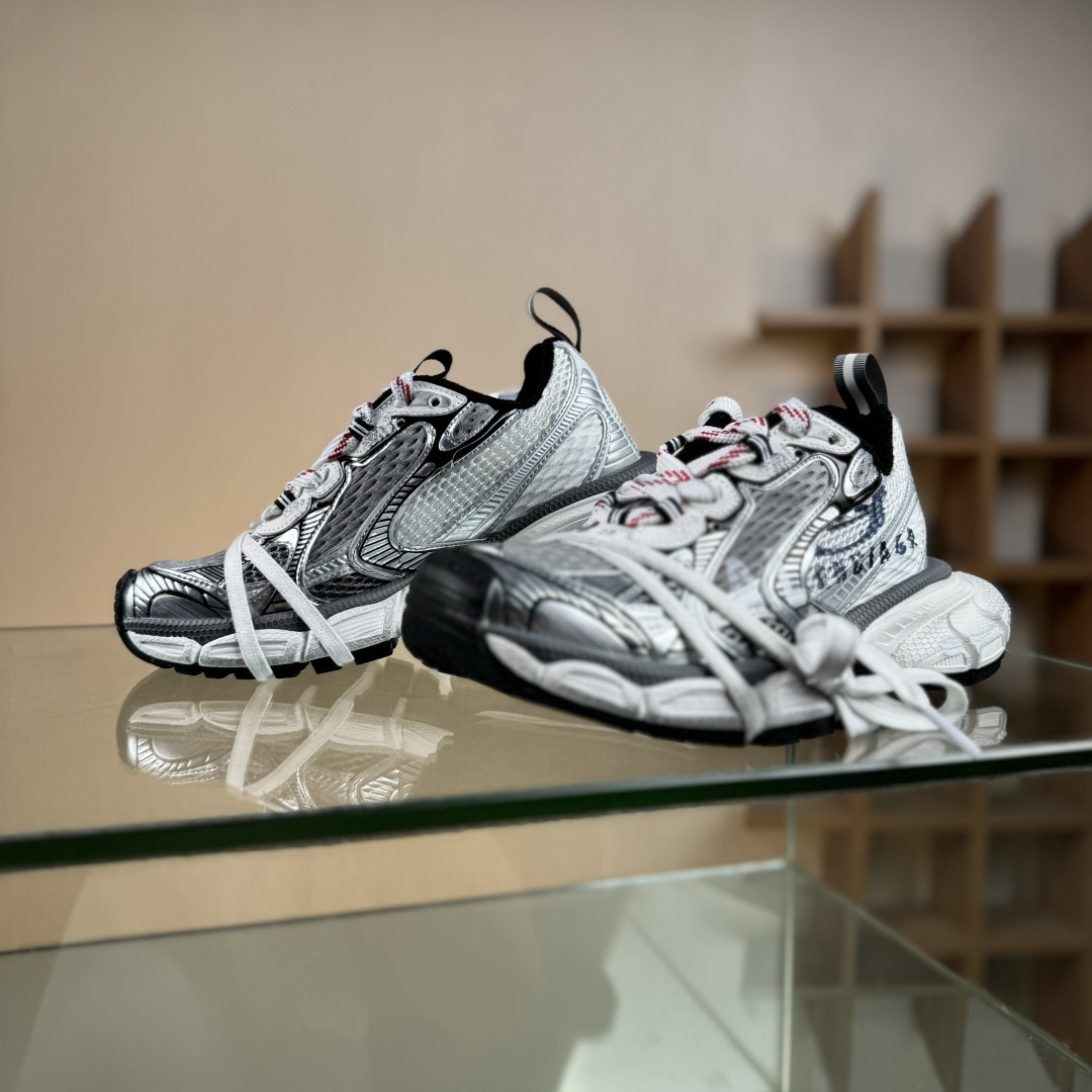 VG版 巴黎10代3XL做旧 水印logo字母标 灰色