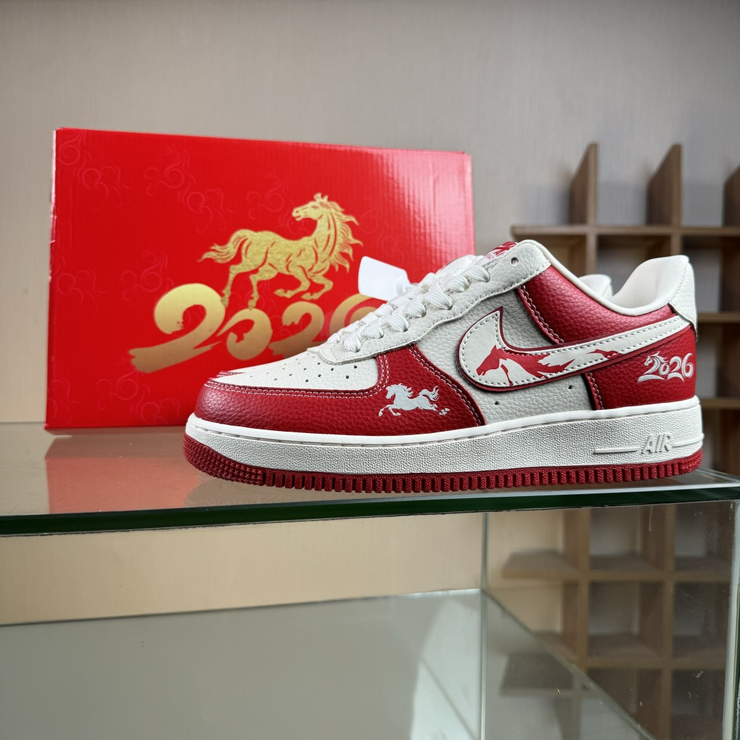NIke Air Force 1 '07 Low “马年联名——荔纹红马”空军一号 低帮 运动鞋 休闲鞋 XL1979-134