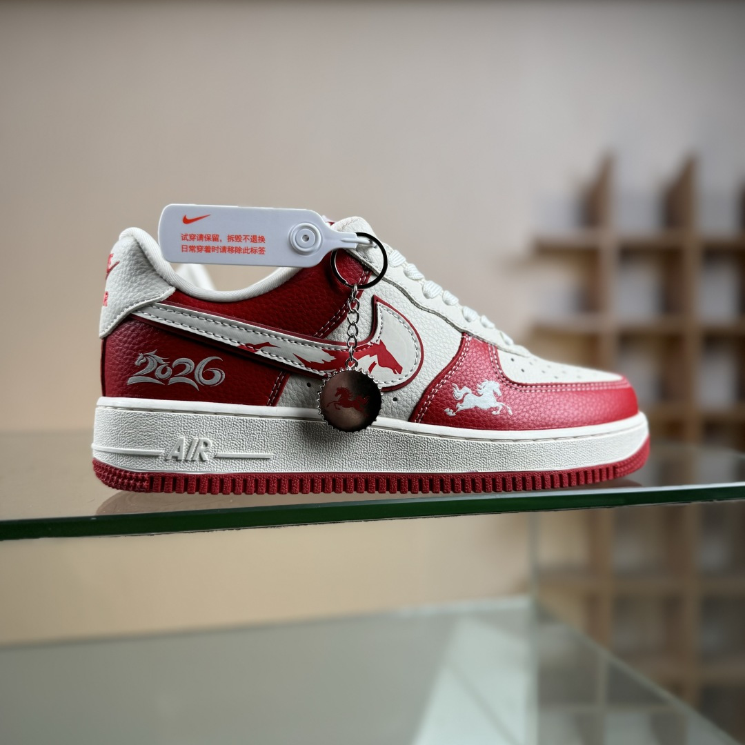 NIke Air Force 1 ’07 Low “马年联名——荔纹红马”空军一号 低帮 运动鞋 休闲鞋 XL1979-134
