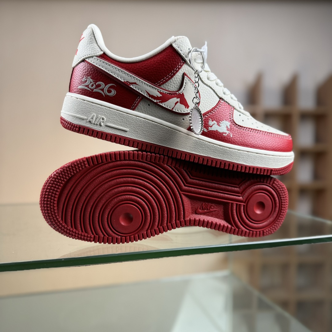 NIke Air Force 1 '07 Low “马年联名——荔纹红马”空军一号 低帮 运动鞋 休闲鞋 XL1979-134