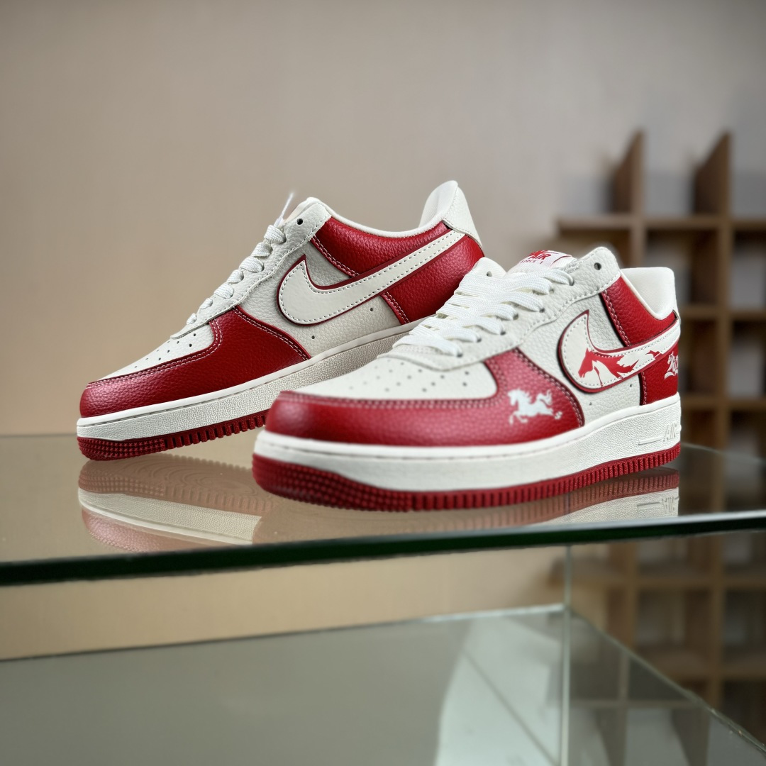 NIke Air Force 1 '07 Low “马年联名——荔纹红马”空军一号 低帮 运动鞋 休闲鞋 XL1979-134