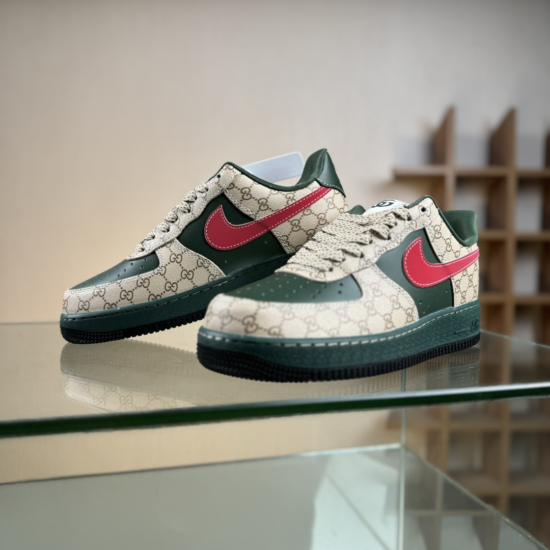 NIke Air Force 1 '07 Low “古驰联名——花纹红勾”空军一号 低帮 运动鞋 XL1979-121
