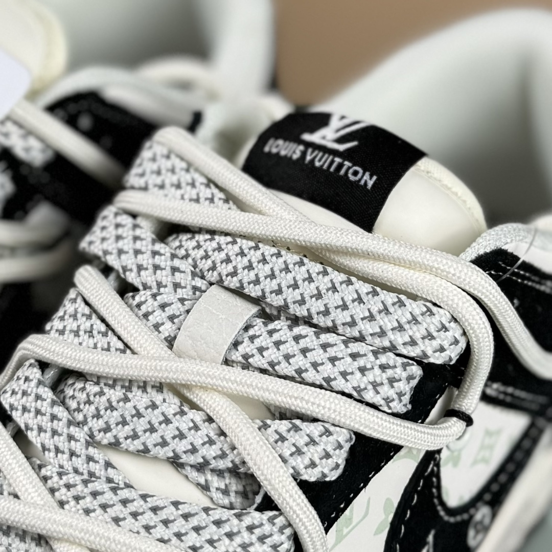 Nike SB Dunk Low“LV联名——黑涂鸦抽绳” 周年高端定制 低帮休闲板鞋 CX5050-Y32