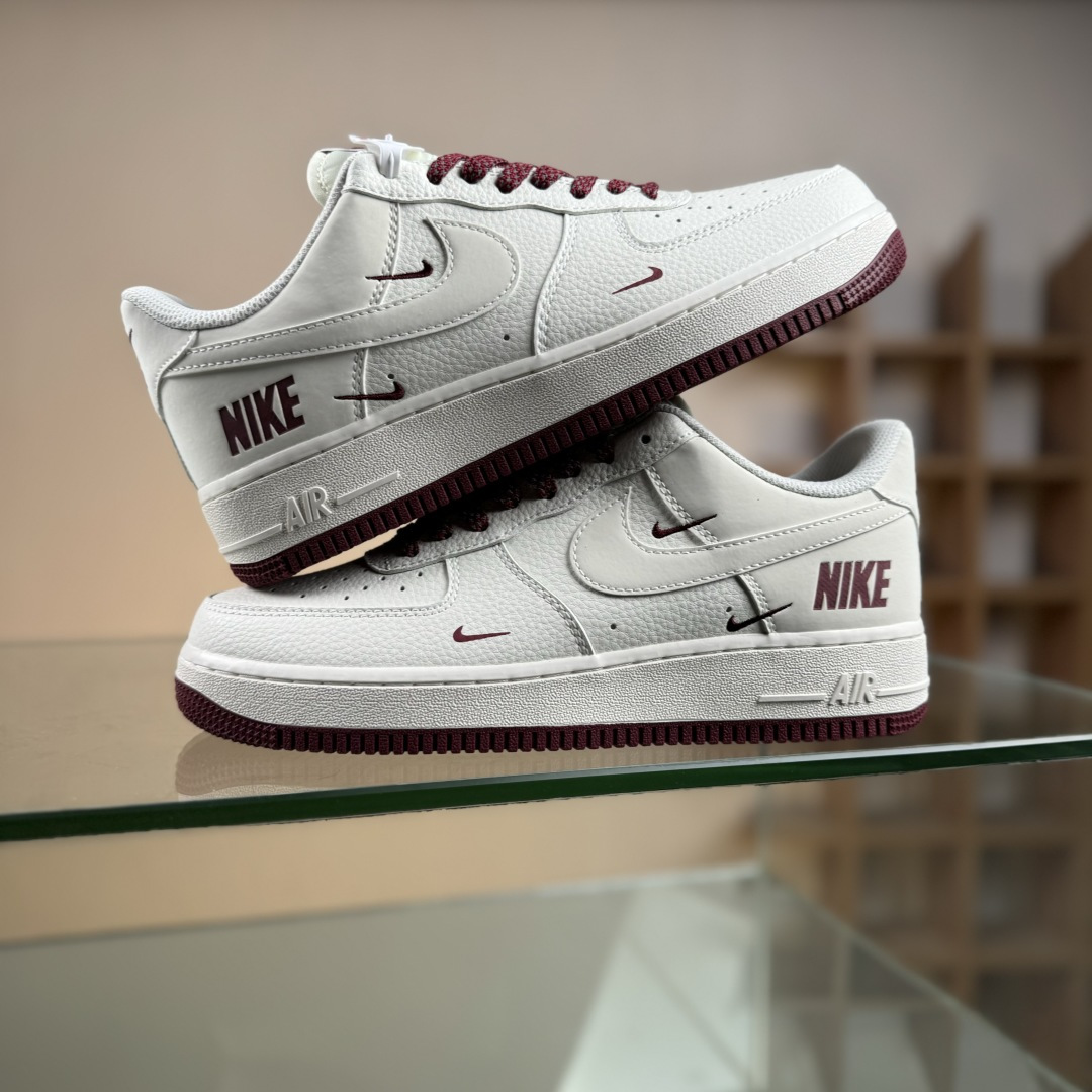 Nike Air Force 1 '07 Low “奶白酒红” 空军一号 高端定制 低帮 运动鞋 GX3170-108
