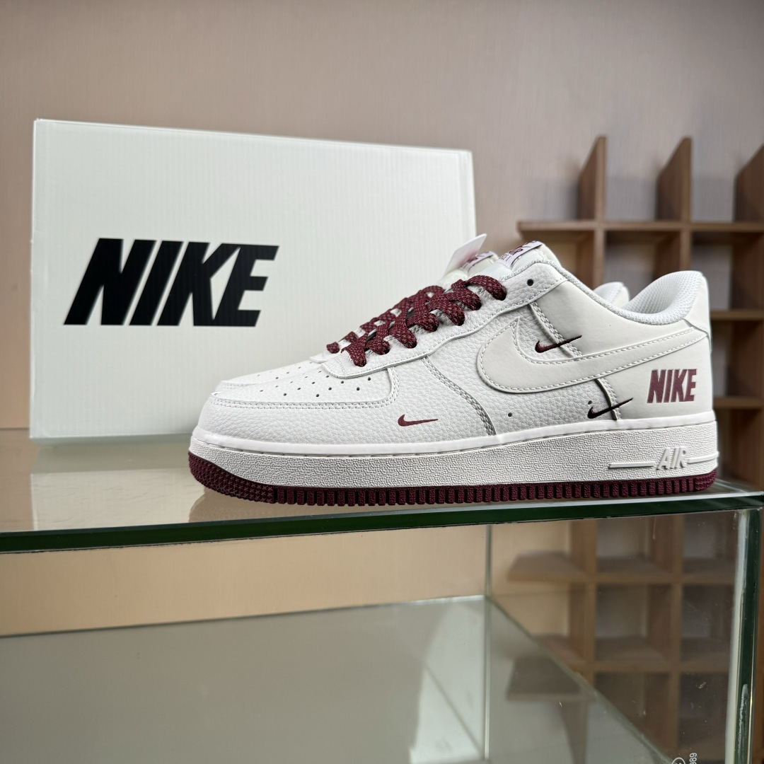 Nike Air Force 1 '07 Low “奶白酒红” 空军一号 高端定制 低帮 运动鞋 GX3170-108