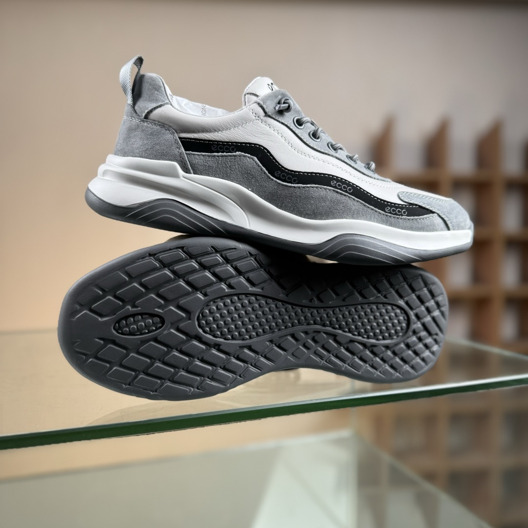 ECCO爱步男鞋 百搭休闲老爹鞋 柔酷8号系列运动鞋