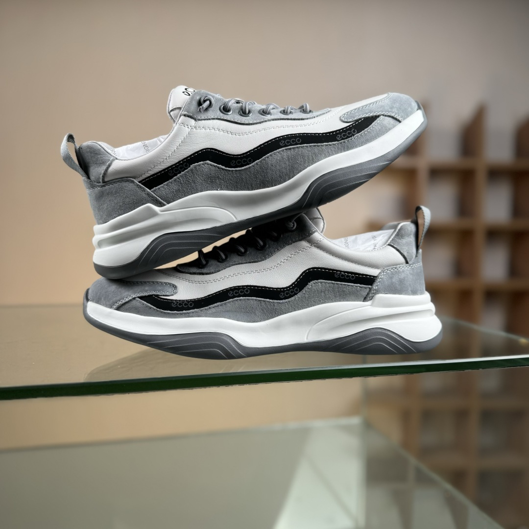 ECCO爱步男鞋 百搭休闲老爹鞋 柔酷8号系列运动鞋
