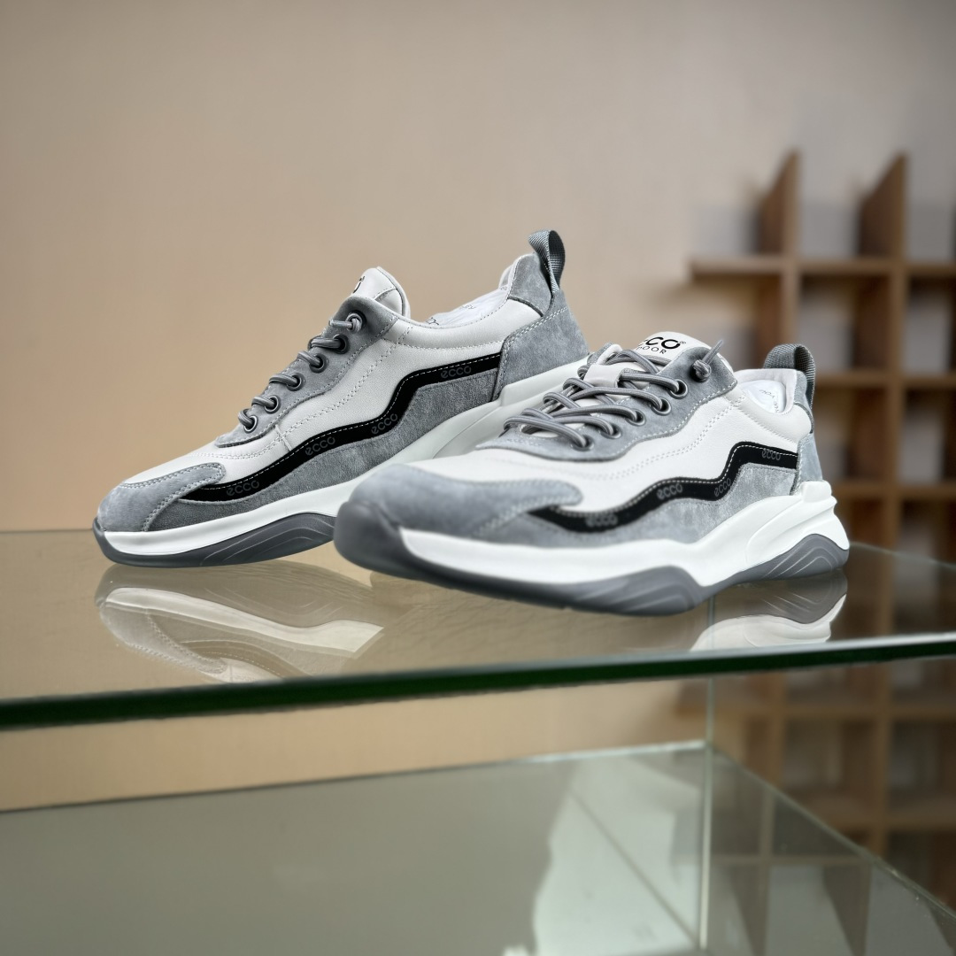 ECCO爱步男鞋 百搭休闲老爹鞋 柔酷8号系列运动鞋