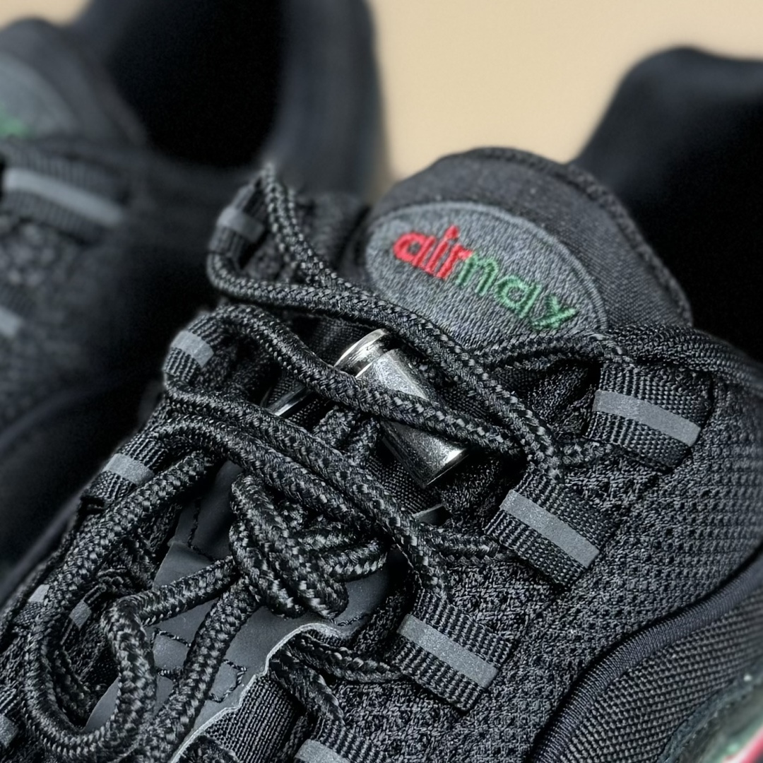 外贸超人气顶流单品 纯原版 UNDEFEATED x NK Air Max 95 ” Black ” 五道杠联名款低帮休闲运动鞋 IB4453-001