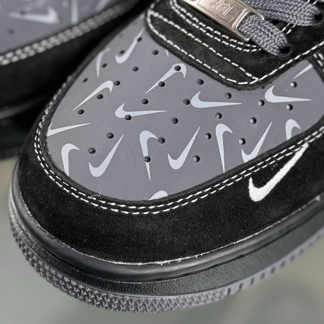 Nike Air Force 1'07 Low 黑乱勾 空军一号低帮休闲板鞋 DD8585-200