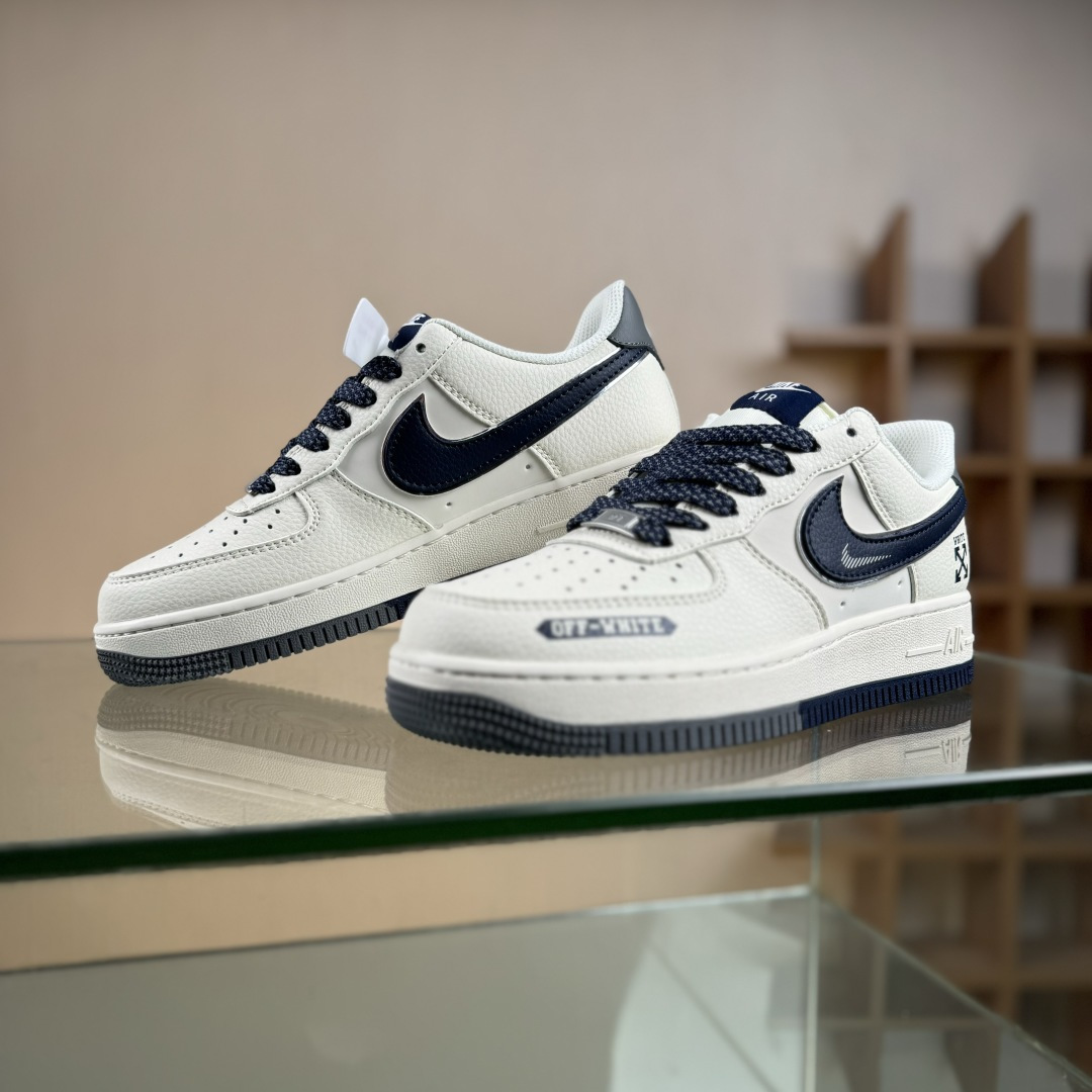 Nike Air Force 1'07 Low 联名 双拼米灰蓝 空军一号低帮休闲板鞋 QW5836-026