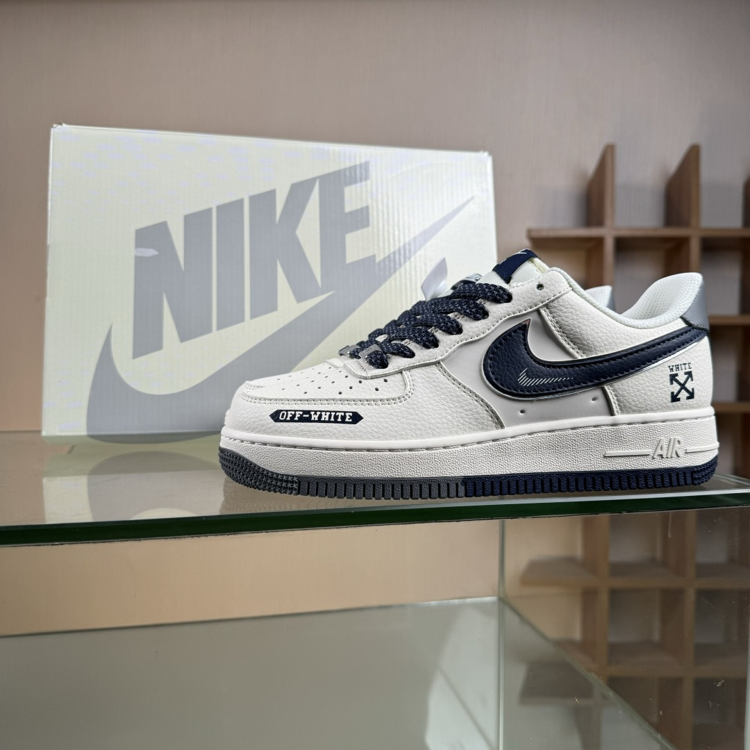 Nike Air Force 1'07 Low 联名 双拼米灰蓝 空军一号低帮休闲板鞋 QW5836-026