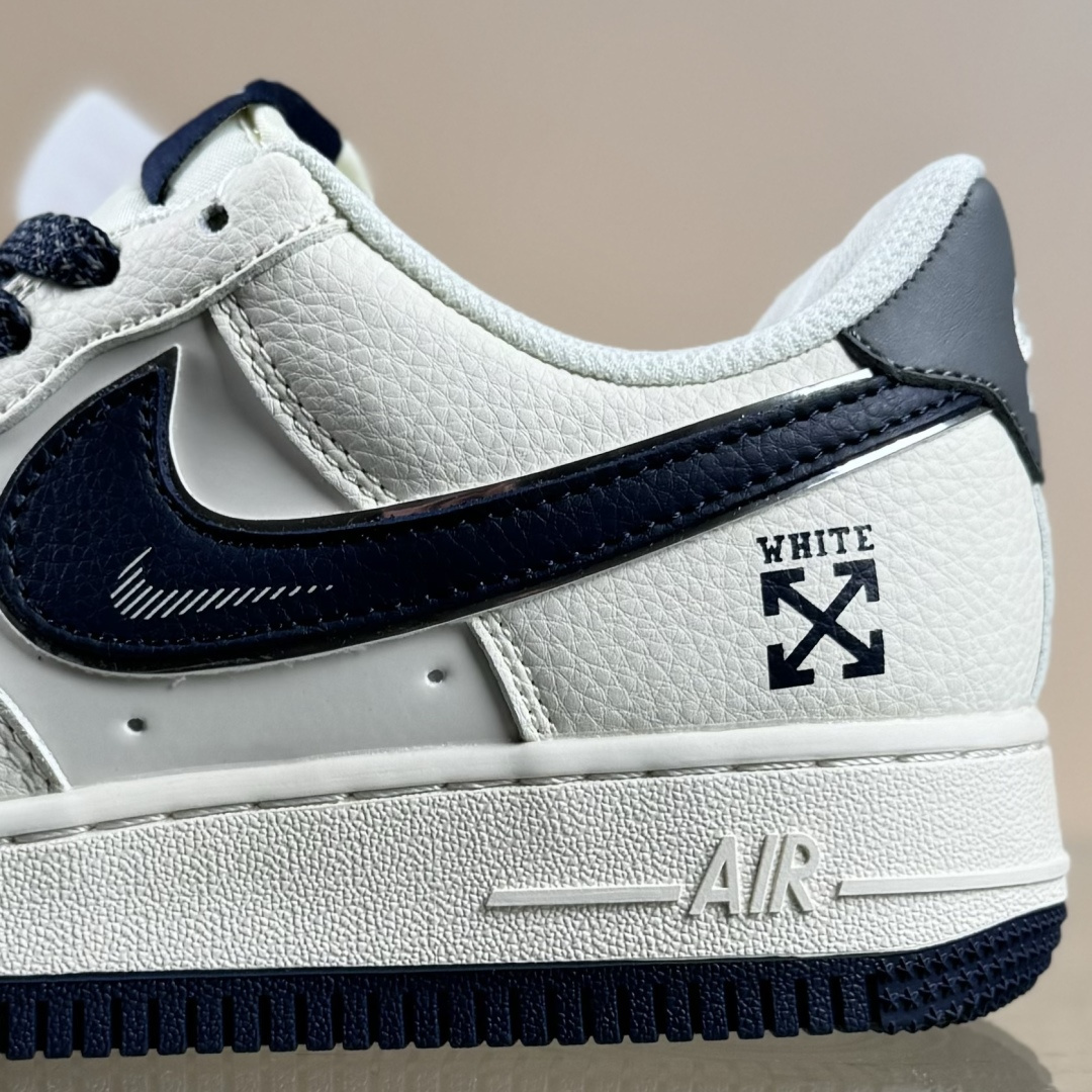 Nike Air Force 1'07 Low 联名 双拼米灰蓝 空军一号低帮休闲板鞋 QW5836-026