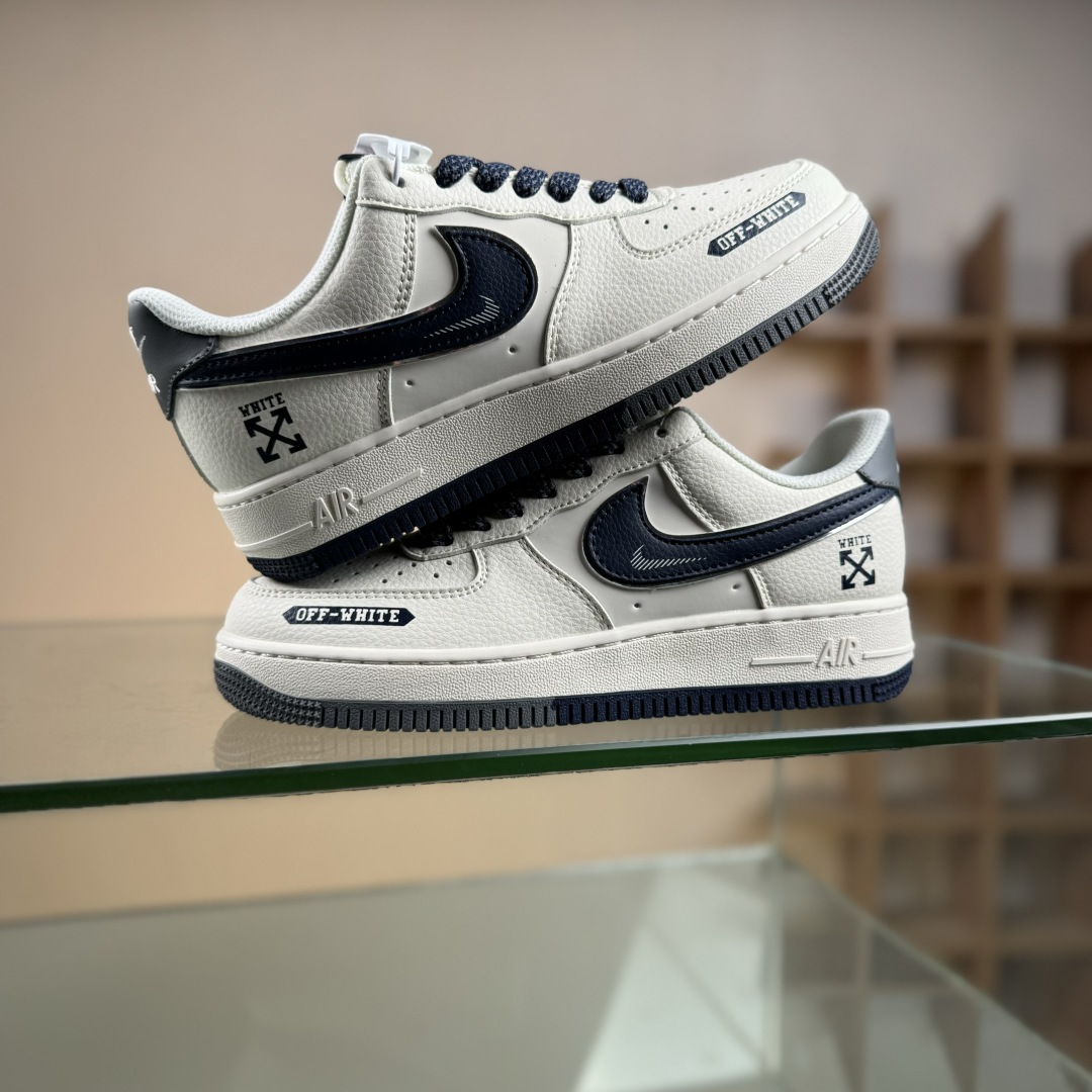 Nike Air Force 1'07 Low 联名 双拼米灰蓝 空军一号低帮休闲板鞋 QW5836-026