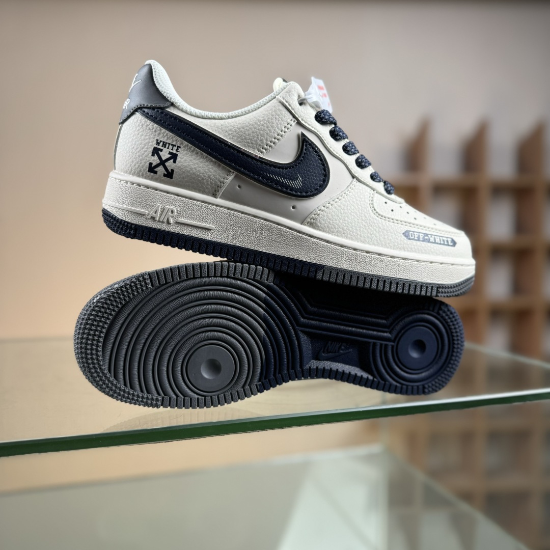 Nike Air Force 1'07 Low 联名 双拼米灰蓝 空军一号低帮休闲板鞋 QW5836-026