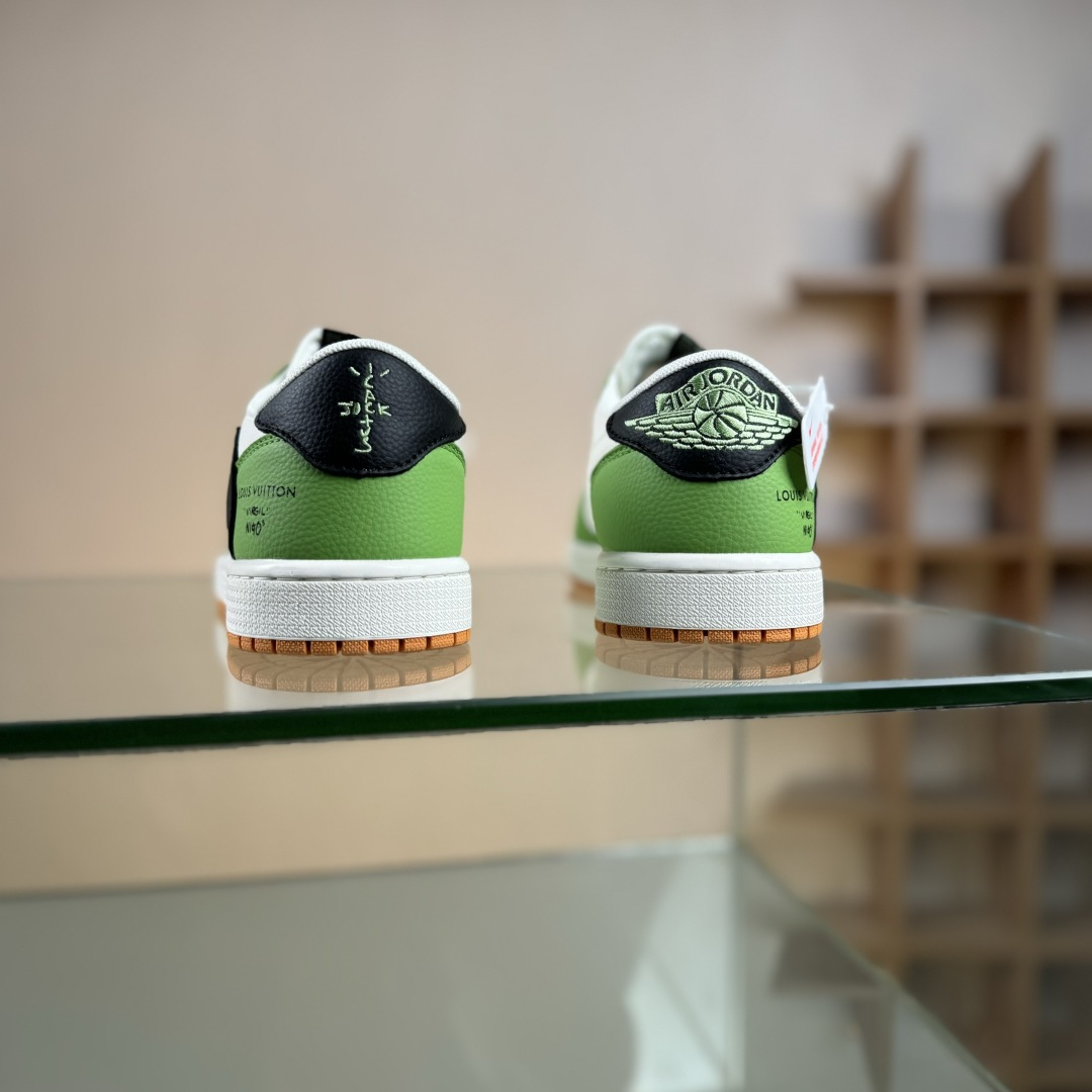 Travis Scott x Fragment Design x Air Jordan 1 Low OG SP AJ1 乔1联名 白绿黑棕 低帮文化休闲板鞋 DZ2688-002 Travis Scott x Fragment Design x Air Jordan 1 Low OG SP AJ1 乔1联名 白绿黑棕 低帮文化休闲板鞋 DZ2688-002