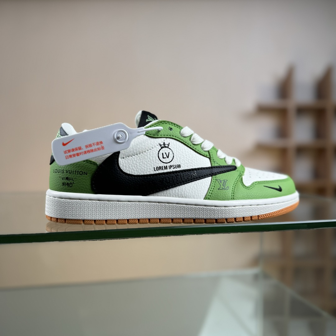 Travis Scott x Fragment Design x Air Jordan 1 Low OG SP AJ1 乔1联名 白绿黑棕 低帮文化休闲板鞋 DZ2688-002 Travis Scott x Fragment Design x Air Jordan 1 Low OG SP AJ1 乔1联名 白绿黑棕 低帮文化休闲板鞋 DZ2688-002