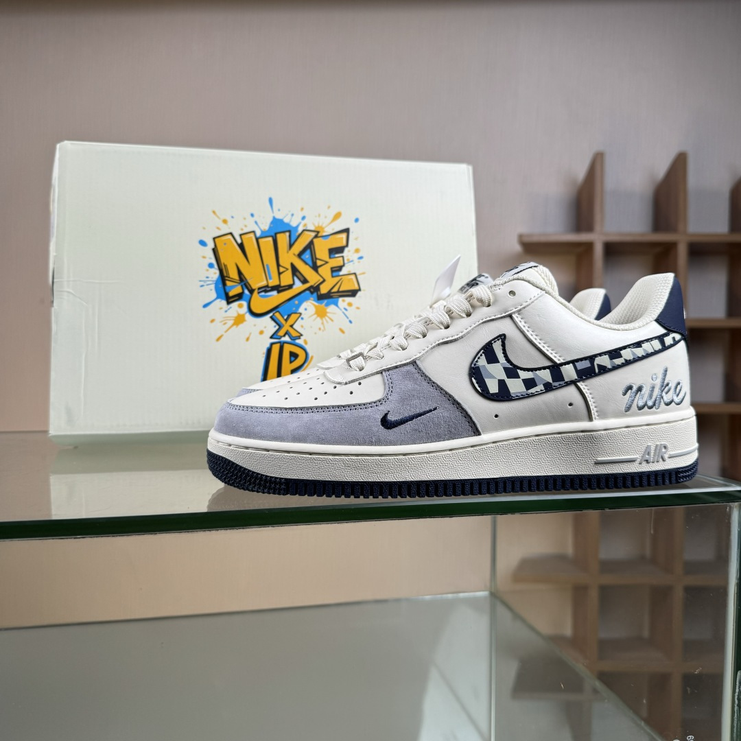 Nike Air Force 1'07 Low 奶白蓝拼接 空军一号低帮休闲板鞋 NH0601-580