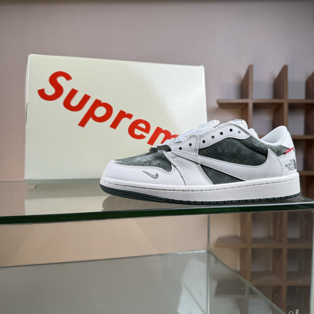 Nike Air Jordan 1 x Travis Scott AJ1倒勾 乔一倒钩 ‘DIY’定制 耐克 低帮文化篮球鞋 DM7866-122