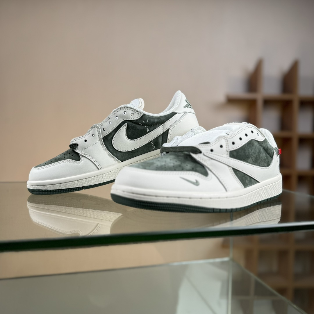Nike Air Jordan 1 x Travis Scott AJ1倒勾 乔一倒钩 ‘DIY’定制 耐克 低帮文化篮球鞋 DM7866-122