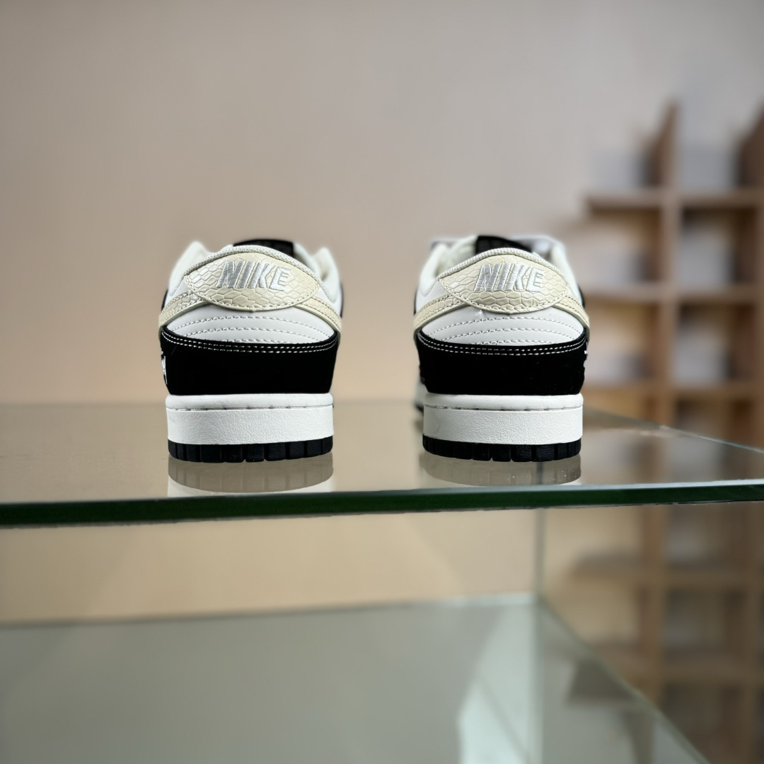 Nike Dunk Low Retro 斯图西联名 黑白印花勾 低帮休闲运动板鞋 XS6089-634