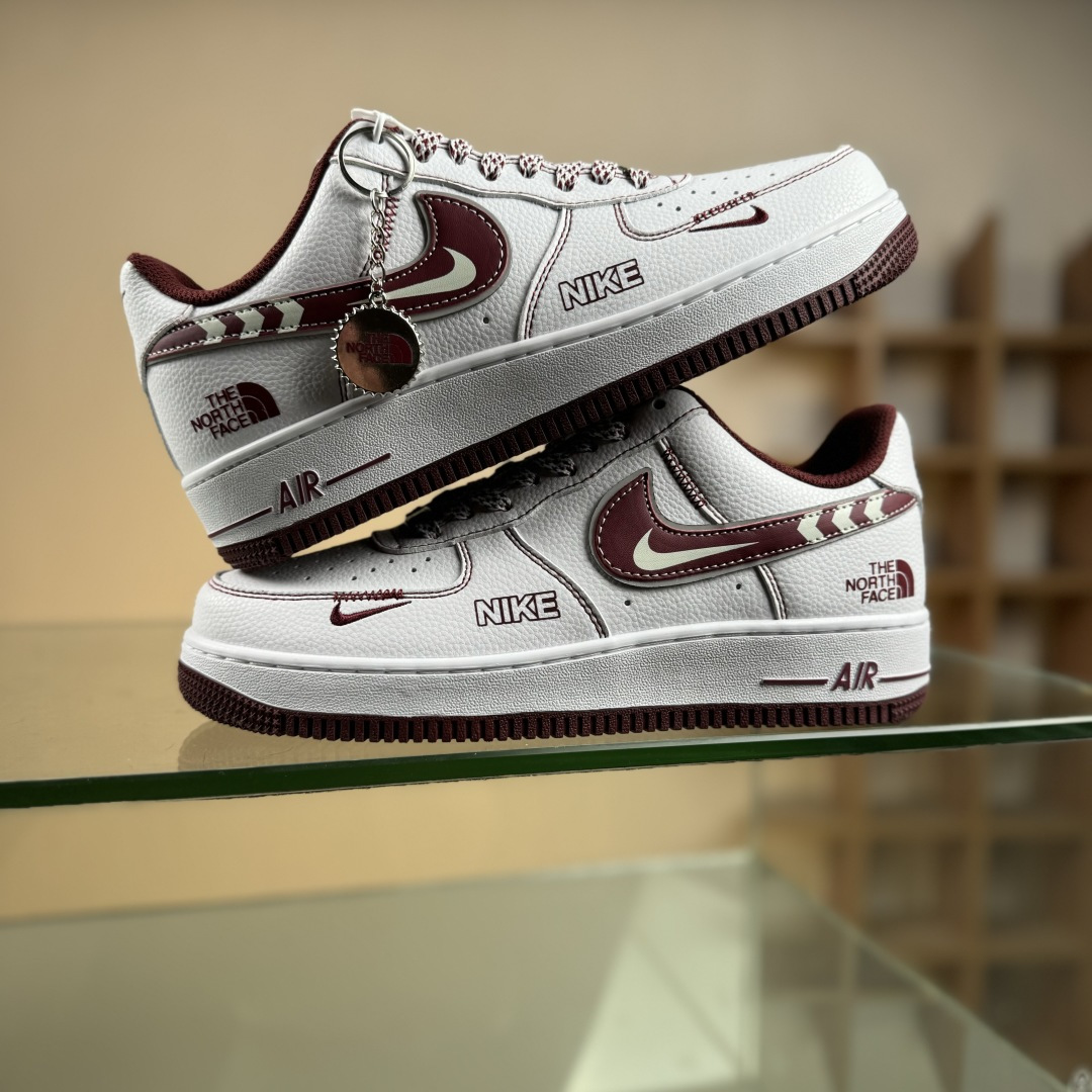 NIke Air Force 1 '07 Low “北面联名——白锈红”空军一号 低帮 运动鞋 休闲鞋 SU2305-141