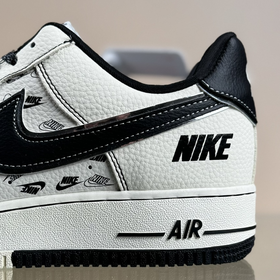 NIke Air Force 1 '07 Low “NIKE银-米黑印花”空军一号 低帮 运动鞋 休闲鞋 DF0188-109