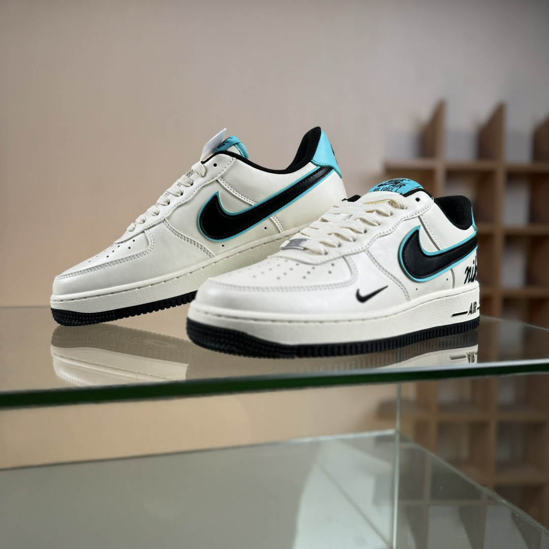 NIke Air Force 1 '07 LOW 杏白墨青 空军一号低帮 运动鞋 休闲鞋 NH0601-583