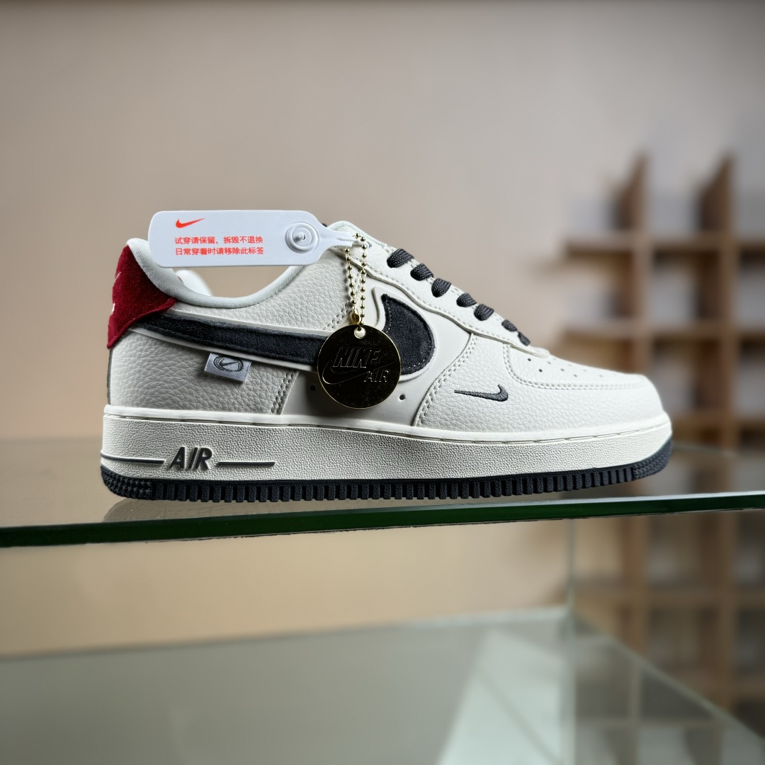 Nike Air Force 1’07 Low 米灰红猪八革 空军一号低帮休闲板鞋 DD1982-325 Nike Air Force 1’07 Low 米灰红猪八革 空军一号低帮休闲板鞋 DD1982-325