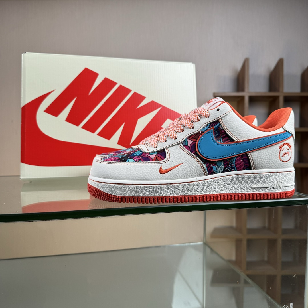 Nike Air Force 1'07 Low 花橙鬼脸 空军一号低帮休闲板鞋 XL1979-125 Nike Air Force 1'07 Low 花橙鬼脸 空军一号低帮休闲板鞋 XL1979-125